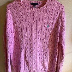 Ralph Lauren Pink Cable Knit Sweater